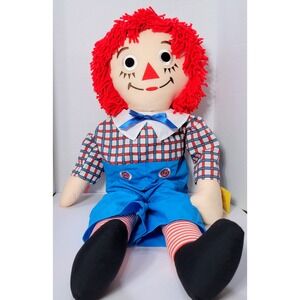 Vintage Applause Raggedy Andy Doll 36 inch Plush 1988‎ 70th Anniversary Red Hair